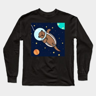 OtterSpace Fun Illustration Long Sleeve T-Shirt